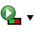 a green circle with the 'play' triangle in it, next to a green/red bar